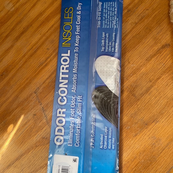 Shoes Gear odor control insoles trim to fit mens sizes 7-13 women sizes 5-10 - Picture 2 of 3